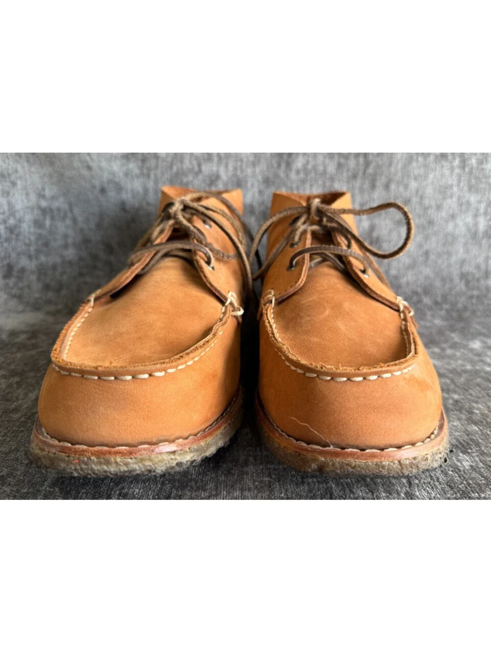 Danner Chukka Carmel 37330 Men Size 9 D Tan Leather Low Top Camp Moc Shoes